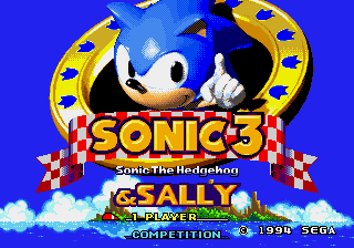 Sonic 3 And Sally Acorn Title Screen